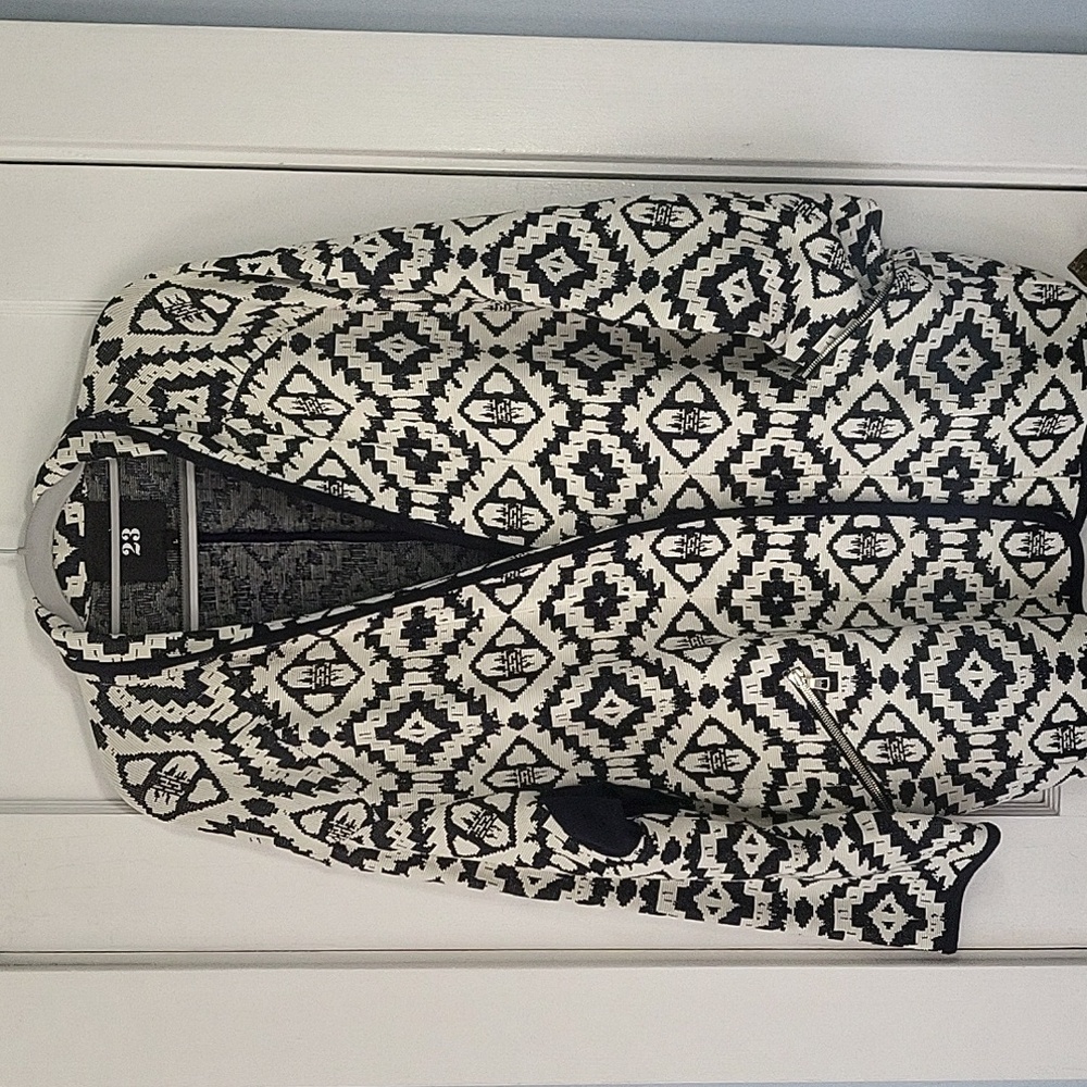 Red 23 by FIFTEEN TWENTY geometric print Cardigan